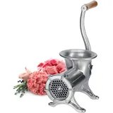 KADAX Fleischwolf aus Eisenguss, 6 Größen, manuelle Fleischmaschine, Vintage Fleischwolf, verzinkte Mahlmaschine, Mahlmaschine für Fleisch (Größe 22)
