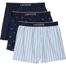Lacoste Lacoste, Herren, Unterhosen, 3er Pack Basic Boxershorts, Blau, XL