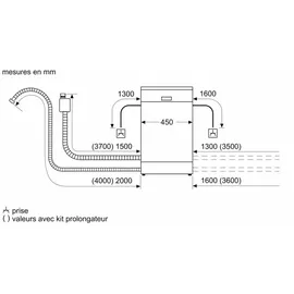 Bosch Serie 4 SPI4HMS13E Einbau-Geschirrspüler (halb integriert, 450 mm)