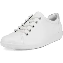 ECCO Soft 2.0 Tie Tie Hohe Sneaker Weiß, 35