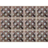 Queence Fliesenaufkleber Mosaik Muster 12er Set 15cm x 15cm