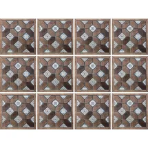 Queence Fliesenaufkleber Mosaik Muster 12er Set 15cm x 15cm