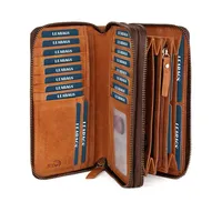 LEABAGS Geldbörse Damen bronze