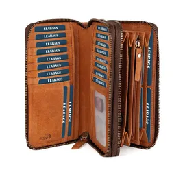 LEABAGS Geldbörse Damen bronze