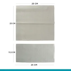 Inoverse Papierhandtücher 4.000 Blatt, Falthandtücher, Papiertücher, Einweghandtücher, Handtuchpapier ZZ-falz, 25x23 cm, Grau