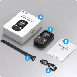 TELESIN Bluetooth Remote V2 für GoPro Hero 13/12/11/10/9/8/MAX Fernbedienung