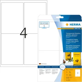 Herma Folienetiketten 8019 Transparent 99,1 x 139 mm 25 Blatt