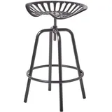 Homescapes Barhocker Traktorsitz höhenverstellbar 60–74 cm Schwarz