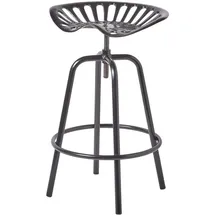Homescapes Barhocker Traktorsitz höhenverstellbar 60–74 cm Schwarz