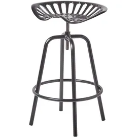 Homescapes Barhocker Traktorsitz höhenverstellbar 60–74 cm Schwarz