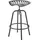 Homescapes Barhocker Traktorsitz höhenverstellbar 60–74 cm Schwarz