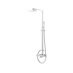 Steinberg Serie 160 Brauseset 1602721 mit Aufputz Thermostatarmatur, Regen-/Handbrause, chrom