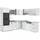 Vicco Eckküche R-Line, Weiß Hochglanz/Weiß, 237 x 247 cm ohne Arbeitsplatte