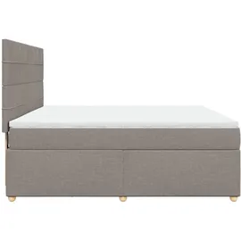 vidaXL Boxspringbett 180 x 200 cm Taupe