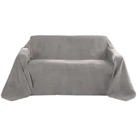 Beautissu Romantica Bettüberwurf 210 x 280 cm Grau