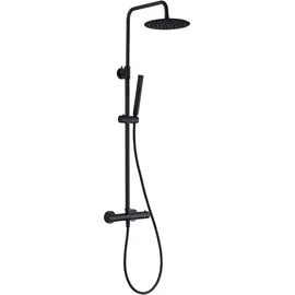 Aloni Duschsystem Thermostat Schwarz 120 cm