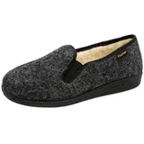 Fischer-Markenschuh Frank Hausschuh Schurwolle, Gummizug, Wollfilz grau 48 EU