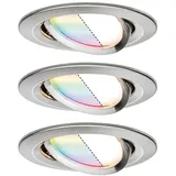 Paulmann smik Gateway mit Wandtaster + LED Einbauleuchte Nova Plus Coin 1 St. Weiß/Grau
