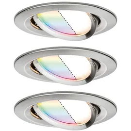 Paulmann smik Gateway mit Wandtaster + LED Einbauleuchte Nova Plus Coin 1 St. Weiß/Grau