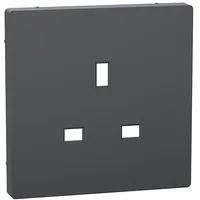 Merten MTN2120-6034 Zentralplatte für British-Standard Steckdosen-Einsatz, Anthrazit, Design MTN21206034