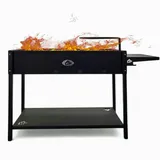 Grillpeter Mangal Batyr XL Schaschlikgrill 100cm mit Ablage und Topfhalter
