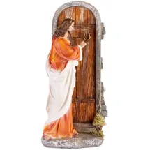 Brubaker Jesus Christus klopft an der Tür - 30 cm Weihnachtsdekoration mit handbemalter Figur aus Polyresin - Abendmahlszene Weihnachtsfigur - Tischdekoration