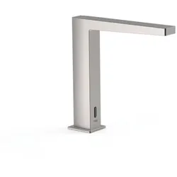 Tres Slim Exclusive, Elektronische Waschbeckenarmatur mit fester Wassertemperatur, Edelstahloptik