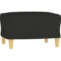 vidaXL Fußhocker Polyester 60 x 50 x 41 cm Schwarz