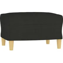 vidaXL Fußhocker Polyester 60 x 50 x 41 cm Schwarz