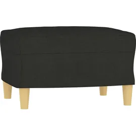 vidaXL Fußhocker Polyester 60 x 50 x 41 cm Schwarz