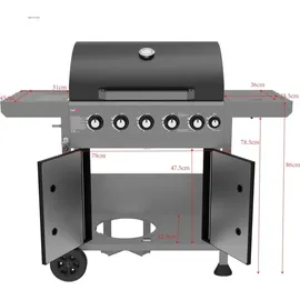 TRIZERATOP Gasgrill grau