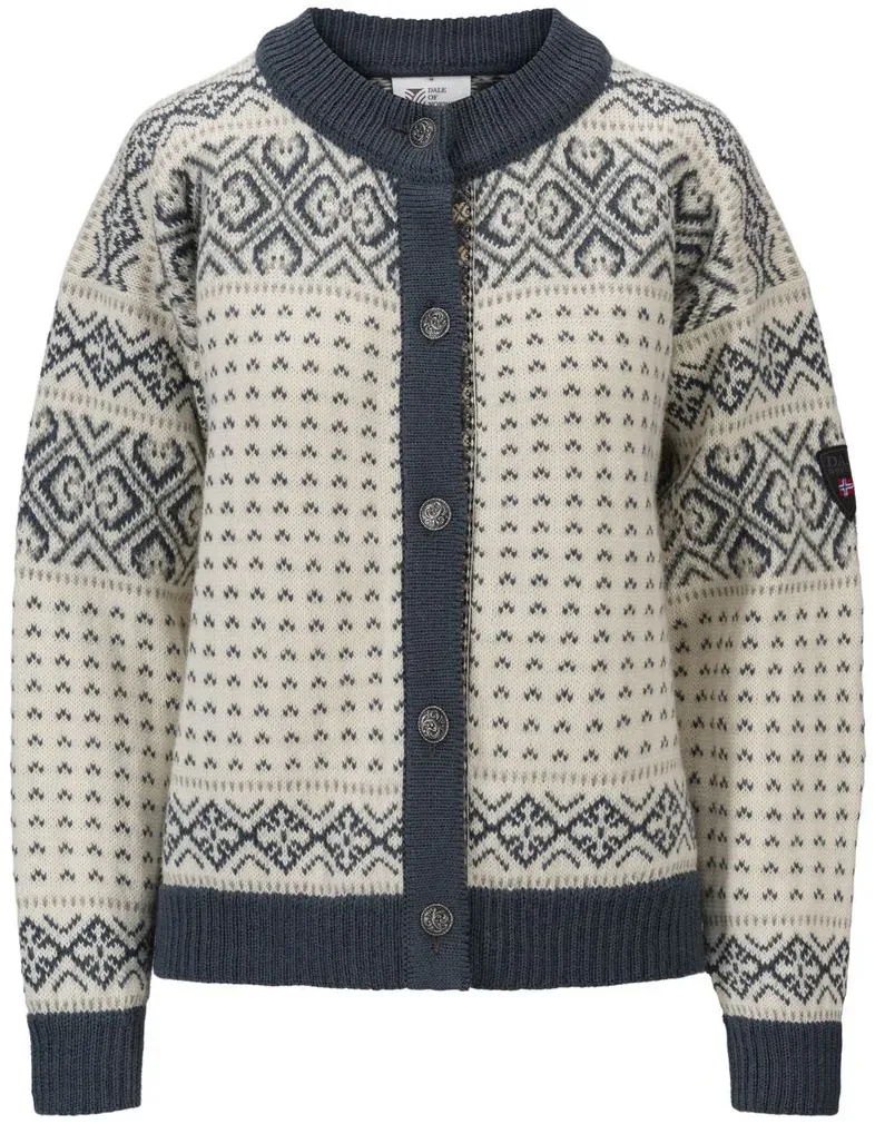 Dale of Norway Hannah Fem. Cardigan offwhite steel lightcharcoal (A00) M