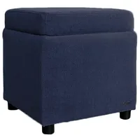 KAWOLA Hocker mit Stauraum IDA Stoff dunkelblau