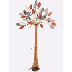 Garderobenständer HEINE HOME, orange (terra, natur), B:121cm H:200cm T:24cm, Metall, MDF, Garderobenständer, Geschenkartikel
