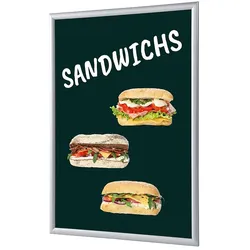 SHOWDOWN Displays Showdown Klapprahmen - DIN A1 - Komplett-Set - Sandwichs Französisch - Schwarz