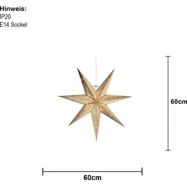 Best Season Papierstern 60 cm Gold