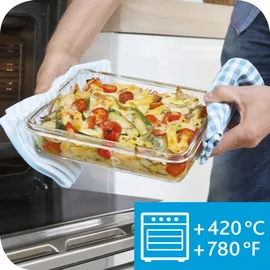 Emsa Frischhaltedose CLIP & CLOSE 6,8 cm hoch transparent 0,7 l, 1 St.
