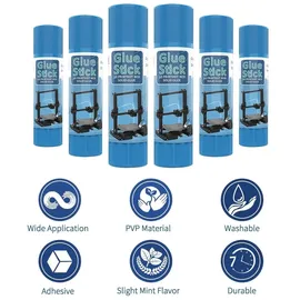 mixoutlet 3er Pack 3D-Drucker Haftstift Kleber Klebestifte für sicheres Haften von PLA/AB