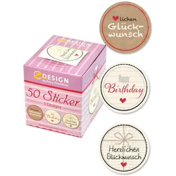 AVERY Zweckform Aufkleber Herzlichen Glückwunsch