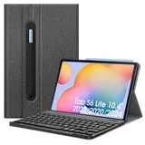 Fintie Tastatur Hülle für Samsung Galaxy Tab S6 Lite 10,4 Zoll Dunkelgrau