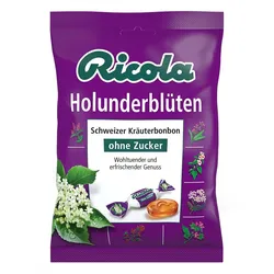 Ricola ohne Zucker Holunderblüten Bonbons