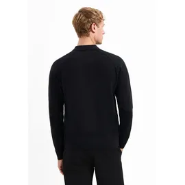 No Excess Half-Zip-Polo-Pullover Schwarz L