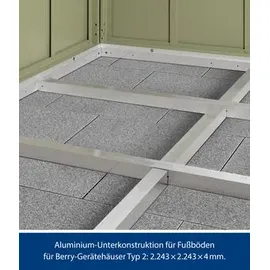 hörmann stauraumsysteme Unterkonstruktion für Gerätehaus Berry Typ 2 Silber