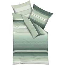 KAEPPEL Faible allover gestreift Grün 135 x 200 cm + 80 x 80 cm
