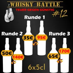 Whisky Battle #12 - Teuer gegen Günstig - 6x5cl - 21.05.2025 - ACHTUNG! AUSLIEFERUNG ERST AB 05.05.2025!