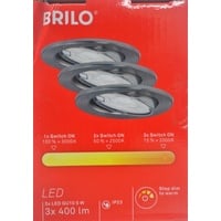 Briloner LED Einbauleuchte 8,6 cm weiß 3 St.