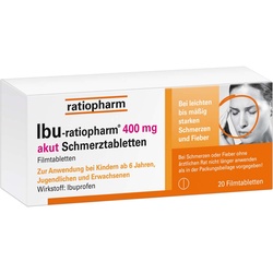 Ibu-Ratiopharm 400 mg akut Schmerztbl.Filmtabl. 20 St