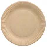 Papstar 100 Teller, Pappe "pure" rund Ø 23 cm braun