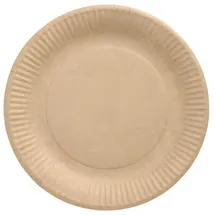Papstar 100 Teller, Pappe "pure" rund Ø 23 cm braun