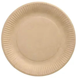 Papstar 100 Teller, Pappe "pure" rund Ø 23 cm braun